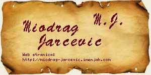 Miodrag Jarčević vizit kartica
